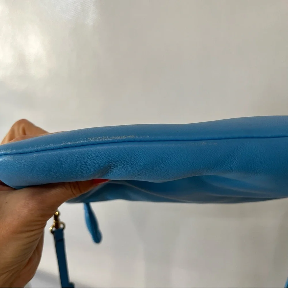 Anya Hindmarch Chubby Quilted Circus Blue Crossbody Bag